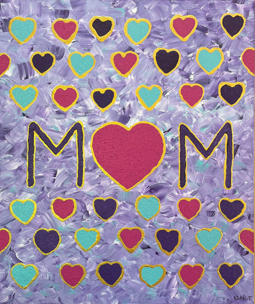 Luv U Mom -14”x11” – Colorful Canvases By Nithi