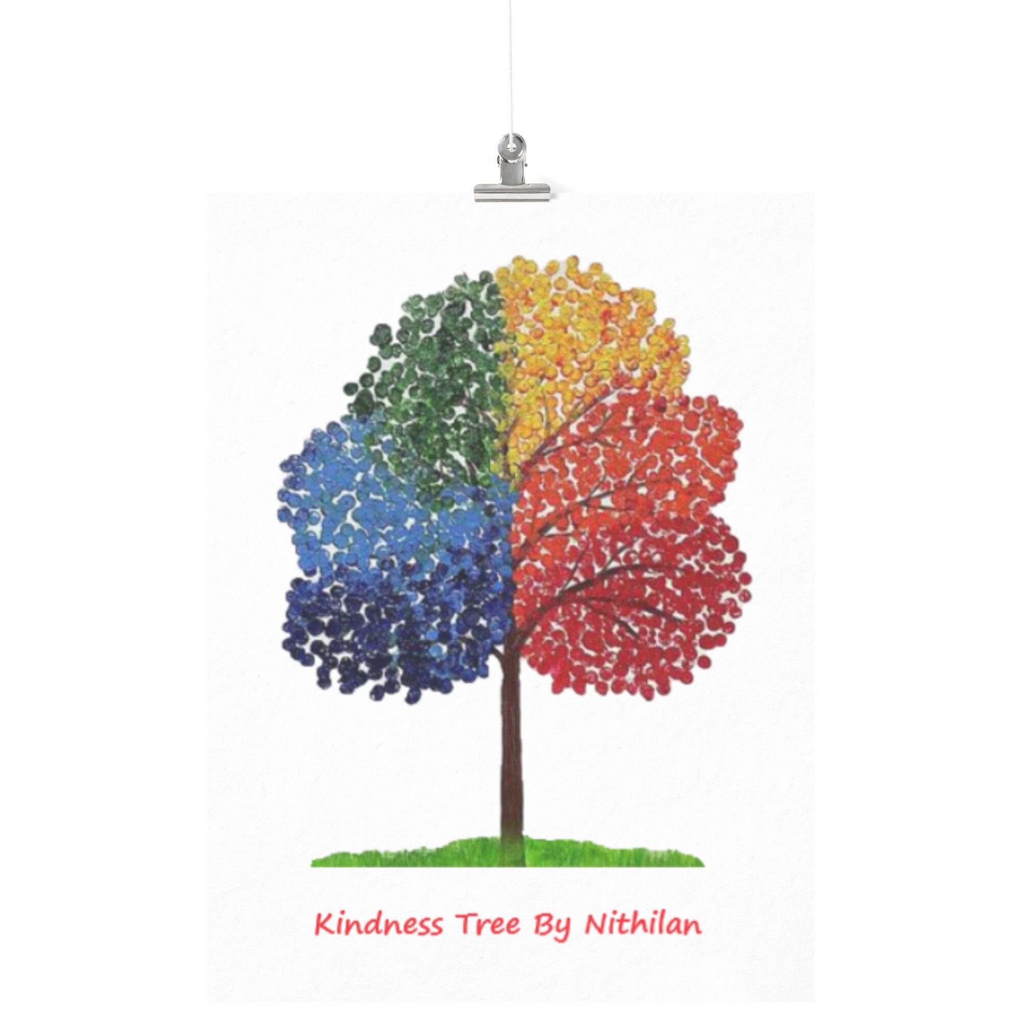 Kindness Tree - 24 * 18 Matte Poster – Colorful Canvases By Nithi
